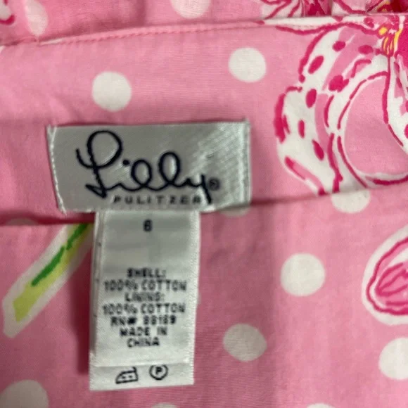 Lilly Pulitzer Pink Print Skirt Size 6 - Picture 10 of 12